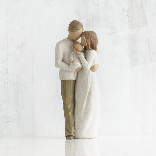 Our Gift figurine as a new baby and parent keepsake gift
