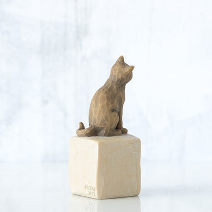 Love My Cat dark figurine as a cat lover keepsake gift