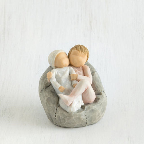 My New Baby blush figurine as a sibling and baby girl keepsake gift