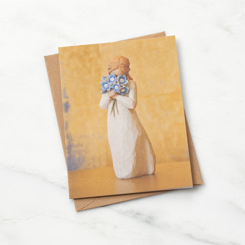 Pack of 8 Forget Me Not blank note cards for friendship and remembrance